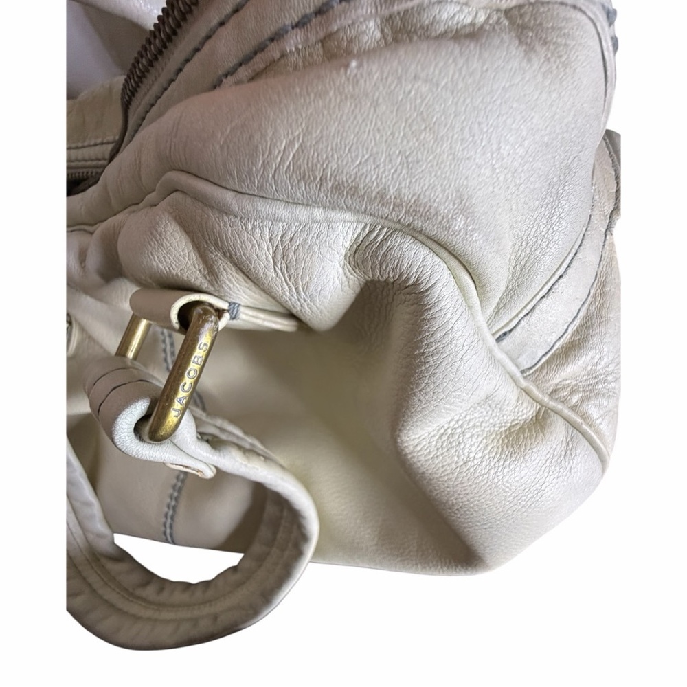 Marc Jacobs Vintage White Leather Handbag Y2k - Picture 11 of 11